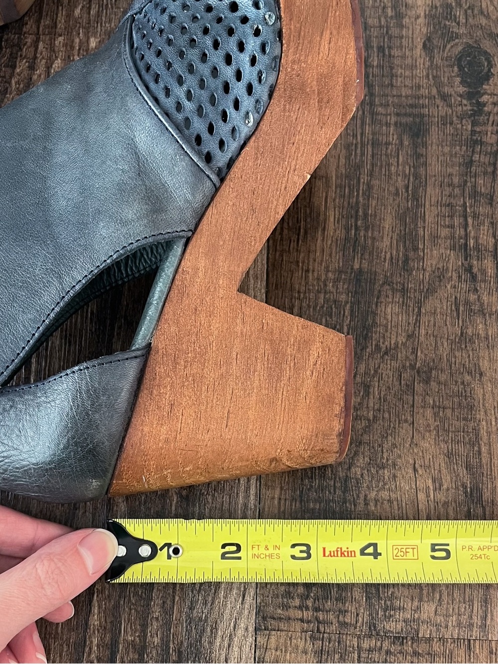 Free People Revolver Leather Clog Heeled Sandal Lace Up Back Boho Size 6.5 EU 37 - Picture 11 of 15